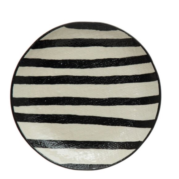 Set/2 Hand-Painted Plates with Linen Texture - Picture 4 of 4